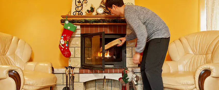 Rusted Metal Fireplace Restoration in Trussville, Alabama